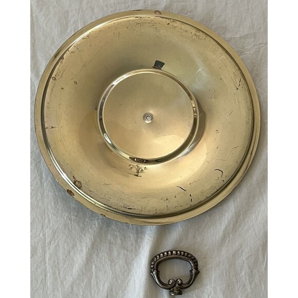 Serving Dish Vintage MCM Clear Glass Divided 5 Section Covered‎ Lid Footed 10" - Picture 5 of 5